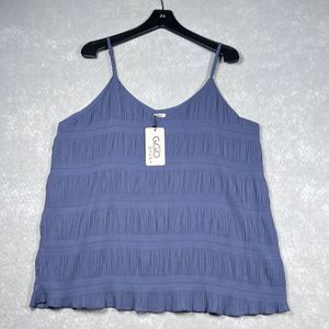 Gigio Tank Top Women’s Size XL Blue Textured Tank Top  Sleeveless New With Tags